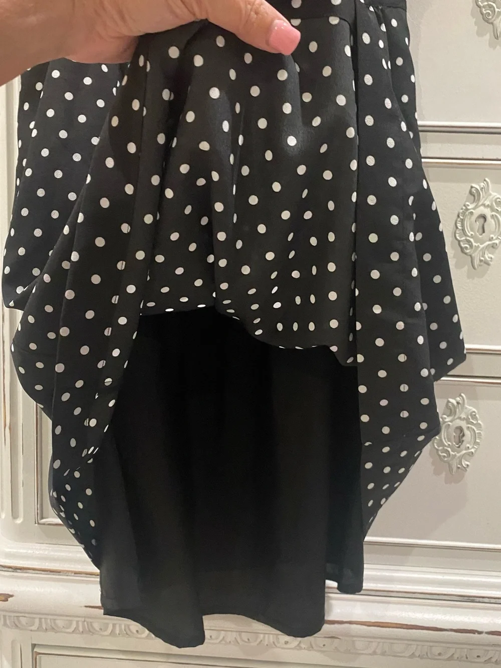 J. Crew Black & White Polka Dot Spaghetti Strap Mini Dress Size 4